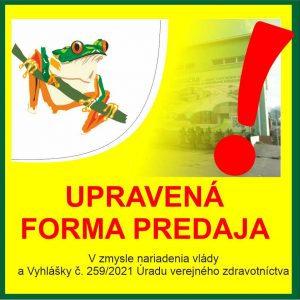 UPRAVENÁ FORMA PREDAJA